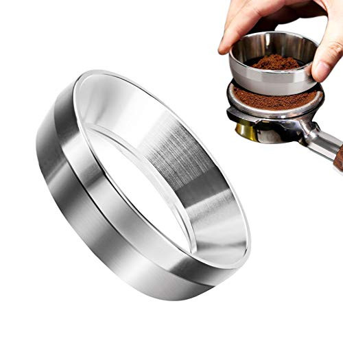 58mm Espresso Dosing Funnel- 58mm Stainless Steel Coffee Dosing Ring- 58mm Portafilter Dosing Funnel- Compatible with 58mm Breville Portafilter for Home Cafe Use