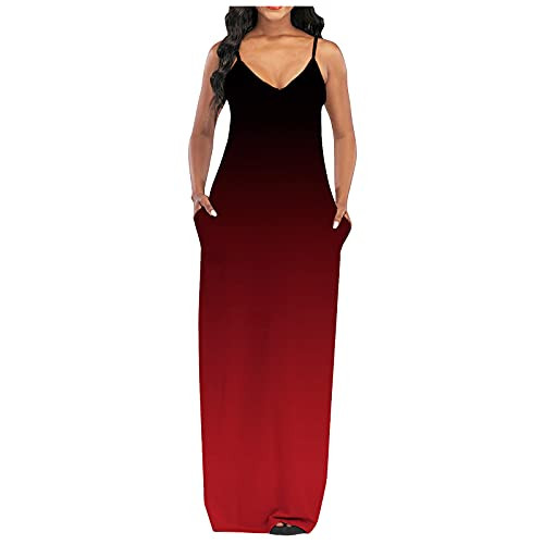 Dress for Women Casual Summer Pockets Plus Size Sleeveless Dress Sexy V Neck Loose Long Maxi Party Dress Dress for Women Casual Summer Pockets Plus Size Sleeveless Dress Sexy V Neck Loose Long Maxi Party Dress