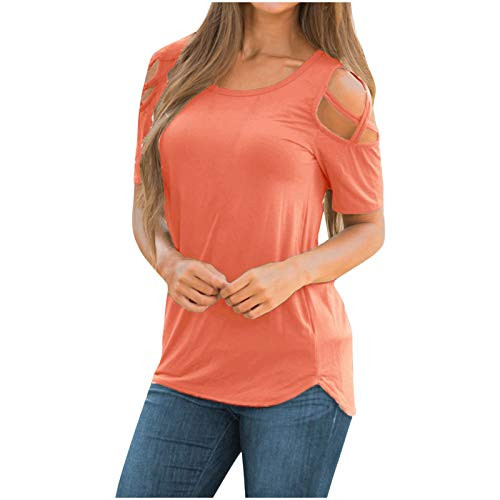 AODONG Shirts for Women Fashion Pottseth Round Neck Printing Print Tee Shirt Casual Short Sleeve T-Shirt Top Blouses Orange AODONG Shirts for Women Fashion Pottseth Round Neck Printing Print Tee Shirt Casual Short Sleeve T-Shirt Top Blouses Orange