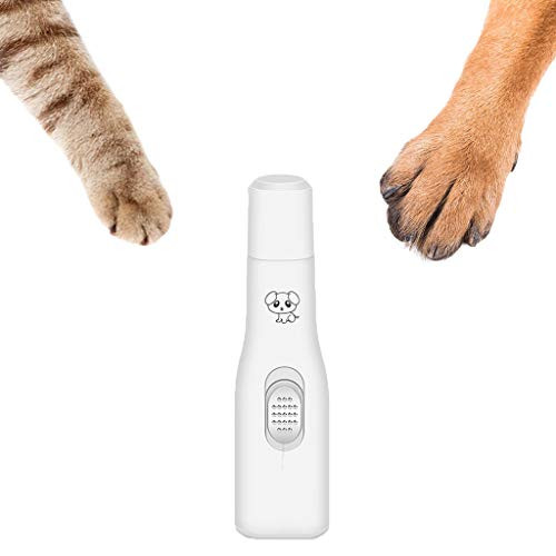 Cealu Dog Nail Grinder- Pet Electric Paw Trimmer Clipper Painless Quiet Rechargeable Grooming and Smoothing Pet Nail Grinder -White- Cealu Dog Nail Grinder- Pet Electric Paw Trimmer Clipper Painless Quiet Rechargeable Grooming and Smoothing Pet Nail Grinder -White-