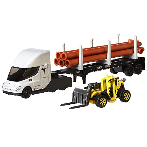 MBX Matchbox 2020 Convoys Tesla Semi  and  Pipe Trailer Load Lifter 5/8