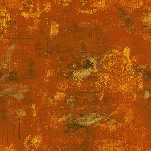 Stitch  and  Sparkle Tone and Tone Orange 100 percent Cotton Print 44inch Wide- Quilt Crafts Cut by The Yard