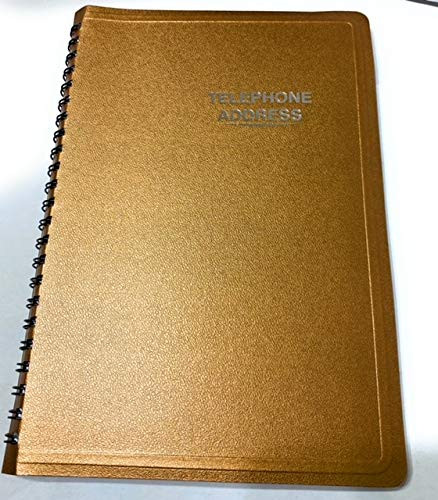 Large Print Telephone/Address Book -Gold-