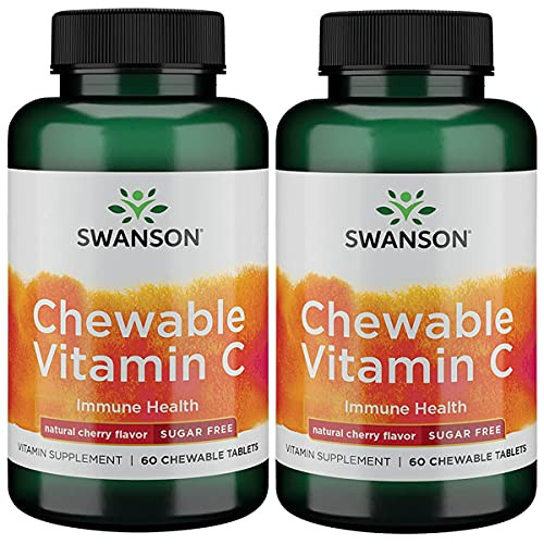Swanson Sugar-Free Chewable Vitamin C Cherry 60 Chwbls -2 Pack- Swanson Sugar-Free Chewable Vitamin C Cherry 60 Chwbls -2 Pack-