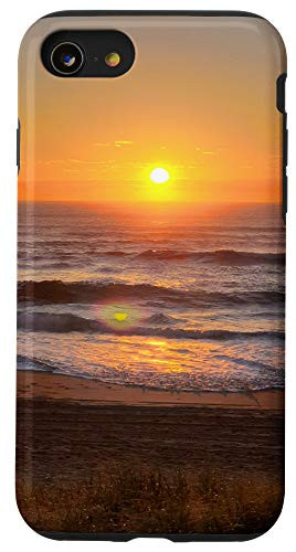 iPhone SE -2020- / 7 / 8 Ocean Waves Beach Theme Sunrise Phone Case Orange Hue Case