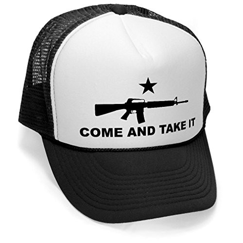 Come and TAKE IT - 2nd Amendment Gun Rights Mesh Trucker Cap Hat- Black