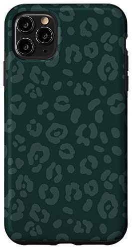 iPhone 11 Pro Max Forest Green - Chic Elegant Leopard Animal Print Pattern Case
