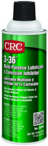 CRC 3-36 Multi-Purpose Lubricant and Corrosion Inhibitor, 11 oz Aerosol Can, Clear/Blue/Green