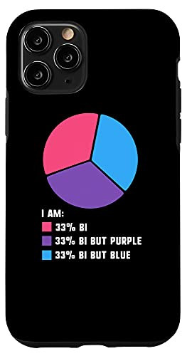 iPhone 11 Pro Funny Bisexual Stuff Pie Chart LGBT Bi Pride Awareness Case