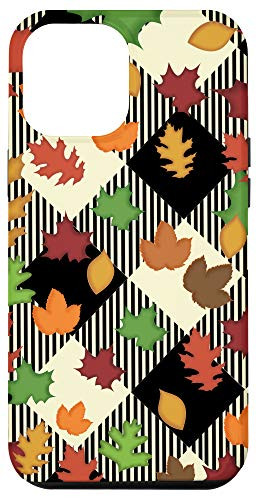 iPhone 12 Pro Max Black Orange Buffalo Plaid Thanksgiving Fall Autumn Pumpkin Case