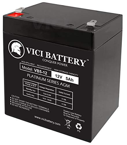 VICI Battery VB5-12 - 12V 5AH UPS Battery for Power Patrol SLA1055 Brand Product