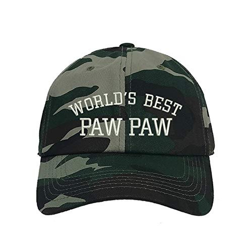 World's Best Paw Paw Embroidered Baseball Hat - Hat's for Dad- Grandpa Baseball Cap- Dad Hat- Grandpa Hat -CAMO- World's Best Paw Paw Embroidered Baseball Hat - Hat's for Dad- Grandpa Baseball Cap- Dad Hat- Grandpa Hat -CAMO-