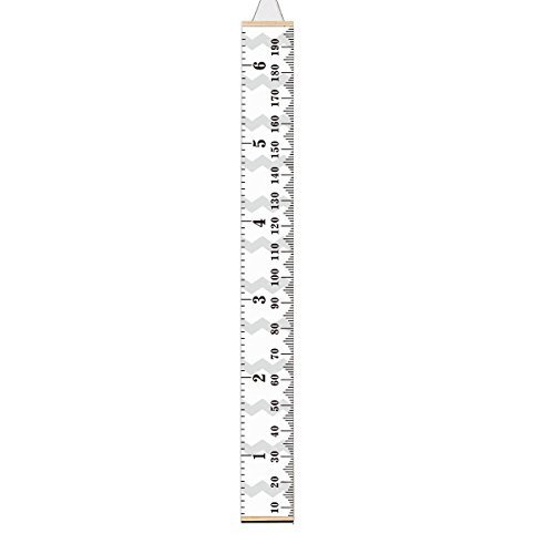 BESTOMZ Hanging Height Measurement Ruler Height Growth Chart Room Wall Decoration for Kids-Light Grey-