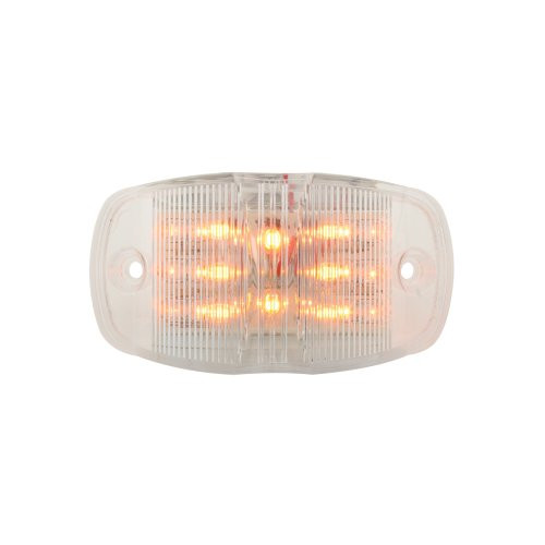 Grand General 76251 Amber Rectangular Camel Back Wide Angle 14-LED Marker and Clearance Sealed Light with Clear Lens
