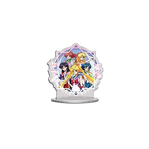 Sailor Moon Crystal Acrylic Stand- Features Usagi- The Moon Stick- and Sailor Scouts- 5.7 x 5.35 x 1.61- by Just Funky