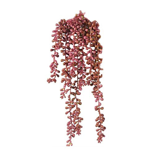 HOVEYY Artificial Succulents Hanging Plants- 4 Pack Fake String of Pearls Plants Faux Succulents Unpotted Branch for Home Garden Decor