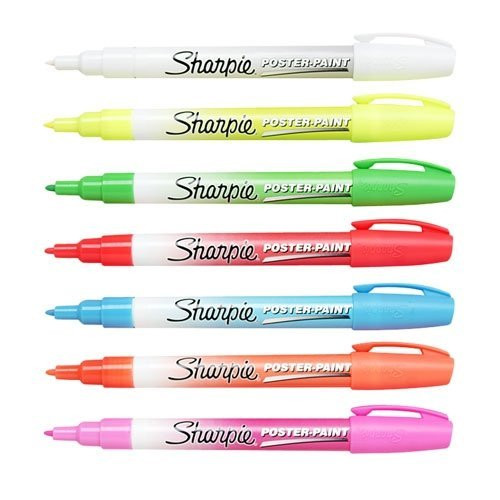 SAN36676 Sharpie Water-Based Paint Markers- Fine Point- Fluorescent Orange