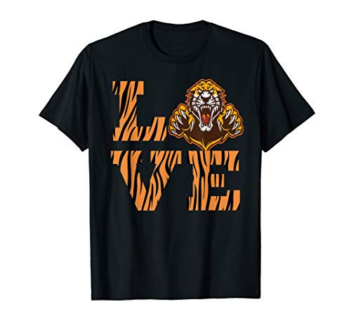 Leaping Paws Nails Tiger L O V E Love T-Shirt