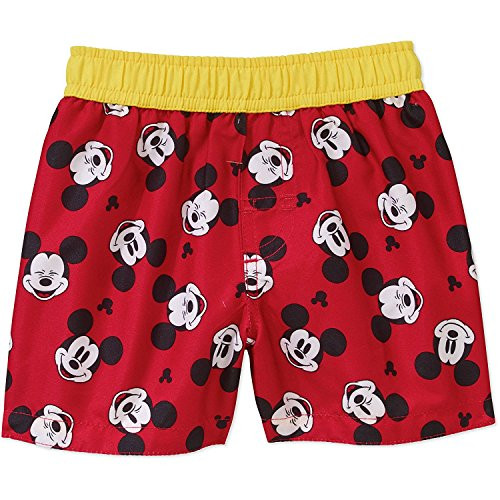 Mickey Mouse Baby Boys Swim Trunks -Red- 18 Months-