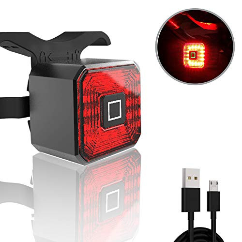 Smart Bike Tail Light Mutilife Rechargeable Rear Bike Light Brake Sensing Bicycle Lights Rear Bicycle Flashlight Safety Red Led Taillight Ultra-Bright LED Warning Bicycle Flashlight