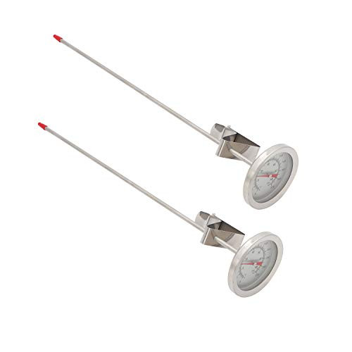 CRBrewBeer Homebrew Kettle Clip On Thermometer-Dial Thermometer-12inch Stainless Steel Stem Meat Cooking Thermometer CRBrewBeer Homebrew Kettle Clip On Thermometer-Dial Thermometer-12inch Stainless Steel Stem Meat Cooking Thermometer