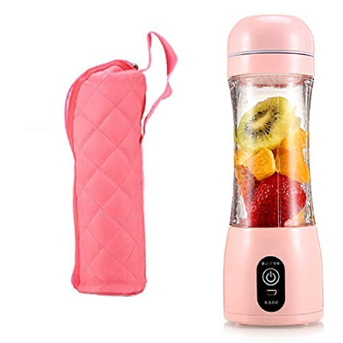 Portable Blender Personal Mixer Fruit Handhold Mini Travel Size Blender for Smoothie- Fruit Juice- Milk Shakes-Pink- Portable Blender Personal Mixer Fruit Handhold Mini Travel Size Blender for Smoothie- Fruit Juice- Milk Shakes-Pink-