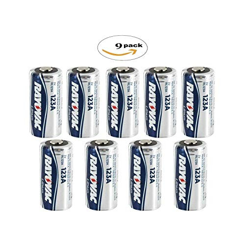 RL123A Lithium CR123A 3V Photo Lithium Batteries Bulk- 9 pcs - New