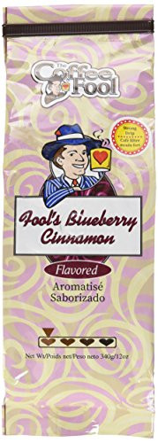 The Coffee Fool Drip Grind Coffee, Fool's Blueberry Cinnamon Strong, 12 Ounce