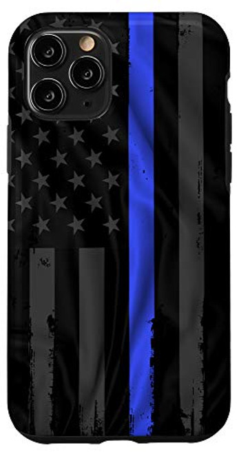 iPhone 11 Pro Police Blue Lives Matter Distressed US Flag Thin Blue Line Case iPhone 11 Pro Police Blue Lives Matter Distressed US Flag Thin Blue Line Case