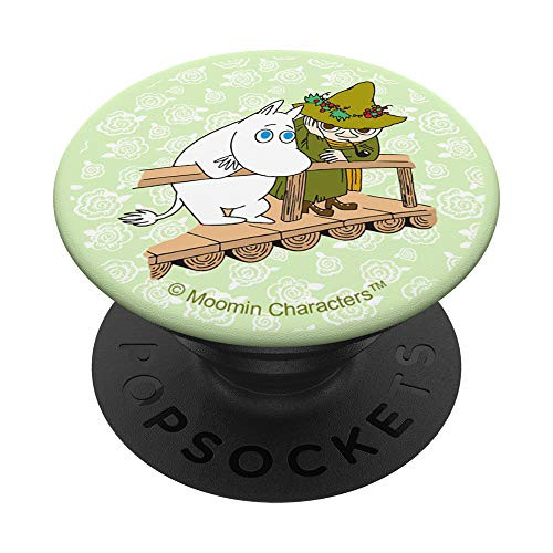 The Moomins Snufkin and Moomin Bridge PopSockets PopGrip- Swappable Grip for Phones  and  Tablets