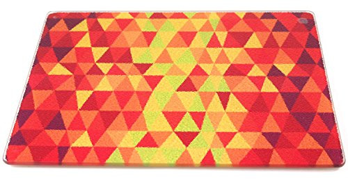 BigKitchen Crackle Fire Tempered Glass Rectangular Cutting Board- 12 x 15 Inch