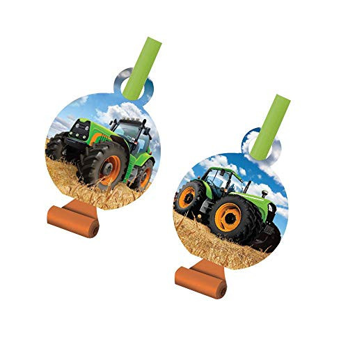 Creative Converting Tractor Time Blowouts Party Supplies, Multicolor