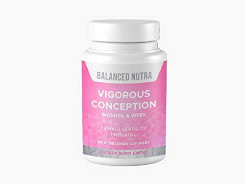 Vigorous Conception Fertility Prenatal Vitamins - Myo-Inositol and Vitex- Promote Cycle Regularity and Ovulation- Balance Hormones- Folate Folic Acid- 60 Vegetarian Capsules Vigorous Conception Fertility Prenatal Vitamins - Myo-Inositol and Vitex- Promote Cycle Regularity and Ovulation- Balance Hormones- Folate Folic Acid- 60 Vegetarian Capsules