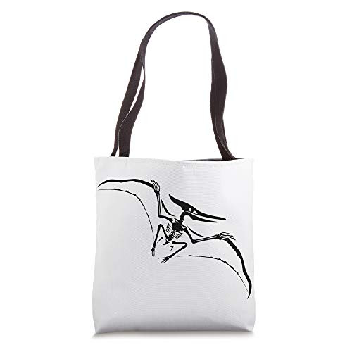Pteranodon Dinosaur Fossil Skeleton -Black Logo- Tote Bag