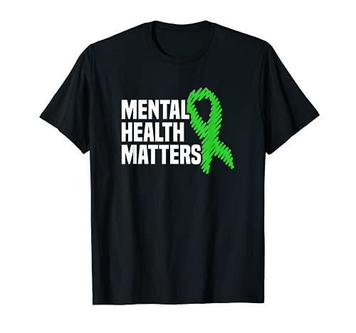 Mental Health Matters Green Ribbon Mental Health Awareness T-Shirt