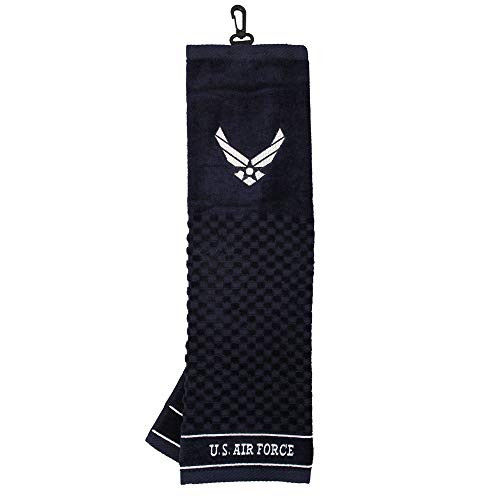 Team Golf Military Air Force Embroidered Golf Towel- Checkered Scrubber Design- Embroidered Logo Team Golf Military Air Force Embroidered Golf Towel- Checkered Scrubber Design- Embroidered Logo