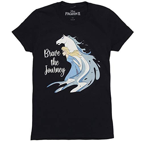 Disney Frozen Brave The Journey Elsa  and  The Nokk Juniors T-Shirt Navy -X-Large-