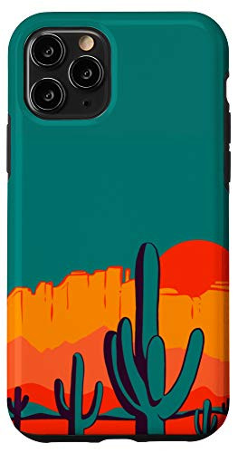iPhone 11 Pro Cactus Desert Southwestern Boho Teal Turquoise Western Girl Case