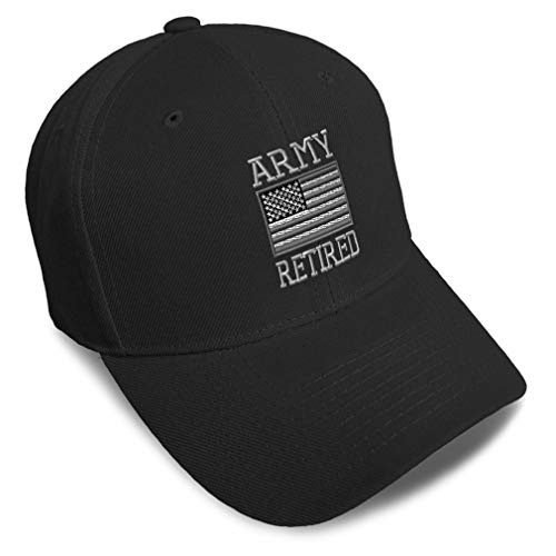 Speedy Pros Baseball Cap Us Army Retired Embroidery Acrylic Dad Hats for Men and Women Strap Closure Black Speedy Pros Baseball Cap Us Army Retired Embroidery Acrylic Dad Hats for Men and Women Strap Closure Black