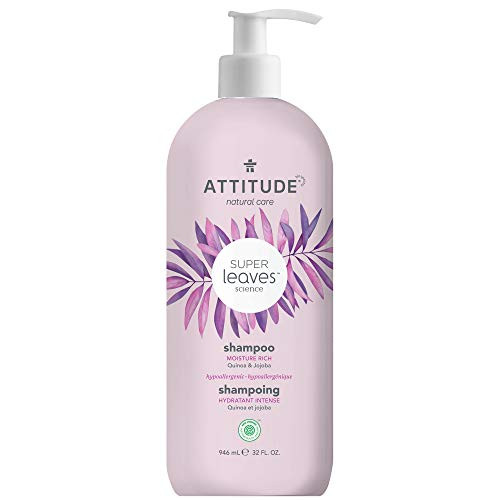 ATTITUDE Natural Shampoo- Hypoallergenic EWG Verified Vegan and Cruelty Free- Moisture Rich- Quinoa  and  Jojoba- 32 Fl Oz -11507-