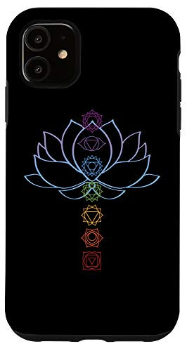iPhone 11 Spiritual Gift Zen Lotus Flower Chakras Aligned Yoga Lover Case