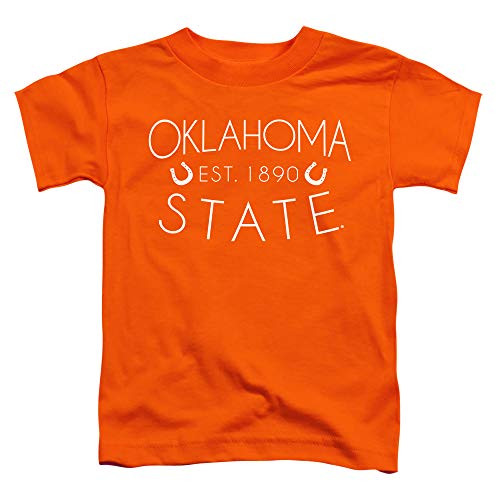 Oklahoma State University Official Simple Unisex Toddler T Shirt- Orange- Small -2T-