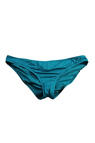 Bar III Women's Solid Cheeky Hipster Bikini Bottom -Large- Teal-