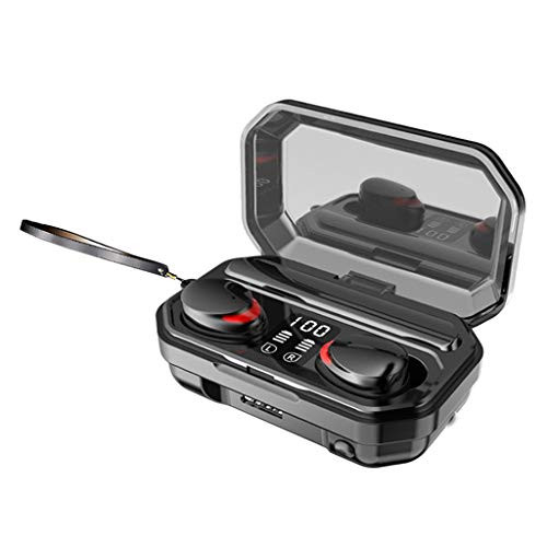 Prettyia True Wireless Earbuds- Bluetooth 5.0 in-Ear TWS Stereo Headphones- LED Display Charging Case- Waterproof- Built-in Mic- Flashlight Prettyia True Wireless Earbuds- Bluetooth 5.0 in-Ear TWS Stereo Headphones- LED Display Charging Case- Waterproof- Built-in Mic- Flashlight
