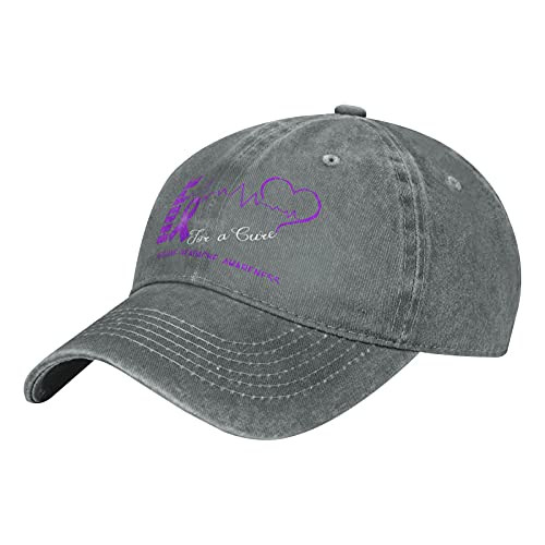 RELAXLAMA Hope for a Cure migraine Headache Awareness Cool Adjustable Cowboy Hat Denim Baseball Caps Unisex