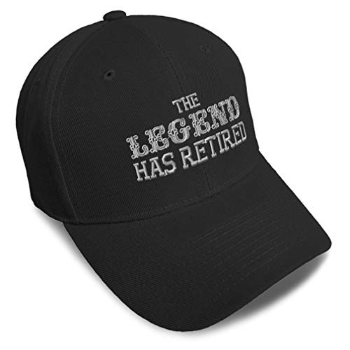 Speedy Pros Baseball Cap The Legend Has Retired Embroidery Acrylic Dad Hats for Men and Women Strap Closure Black Speedy Pros Baseball Cap The Legend Has Retired Embroidery Acrylic Dad Hats for Men and Women Strap Closure Black