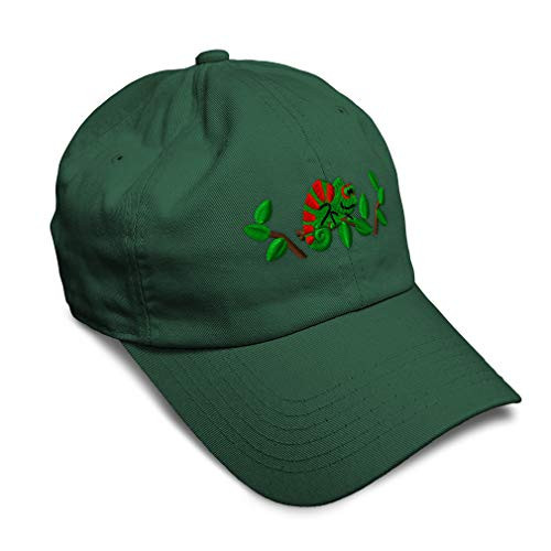 Soft Baseball Cap Chameleon Embroidery Twill Cotton Dad Hats for Men and Women Buckle Closure Forest Green Design Only Soft Baseball Cap Chameleon Embroidery Twill Cotton Dad Hats for Men and Women Buckle Closure Forest Green Design Only