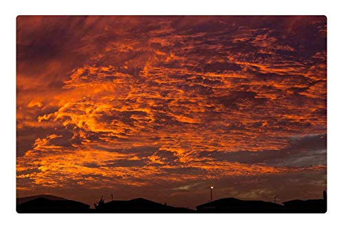 LESGAULEST Doormat Floor Rug/Mat -23.6 x 15.7 inch- - Sunset Sunset Skies Clouds Skyline Oranges Purples 1