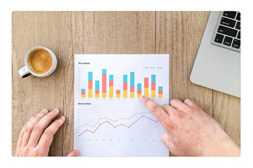 LESGAULEST Doormat Floor Rug/Mat -23.6 x 15.7 inch- - Chart Graph Finance Financial Data Stats 15