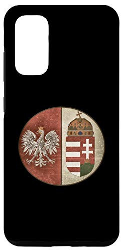 Galaxy S20 Hungary and Poland Pie Chart Vintage-effect Emblem Design Case